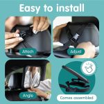 Onco Baby Car Mirror Rear-facing - Platinum Award Winning Car Mirror Baby Rear Facing Seat, Baby Essentials for Newborn, 100% Shatterproof Baby Mirror for Car, 360° Car Seat Mirror Rear Facing Infant - Image 6